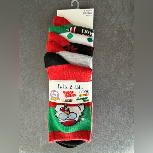 Pickle & Dot Accessories - Pickle & Dot Christmas Novelty Socks - 5 Pack NWT
